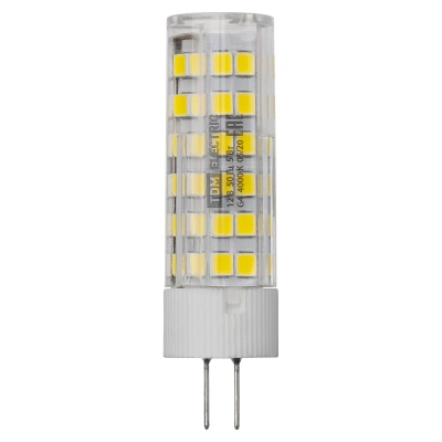 Лампа светодиодная G4-5 Вт-AC/DC 12 В-4000 К, SMD, 16x57 мм TDM