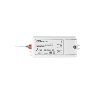 Датчик движения коротк.дист. ДДК-02 (откр.-закр.) 500Вт, 6см, IP20, 230В, TDM