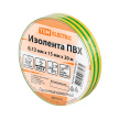Изолента ПВХ 0,13*15мм Желто-Зеленая 20метров TDM