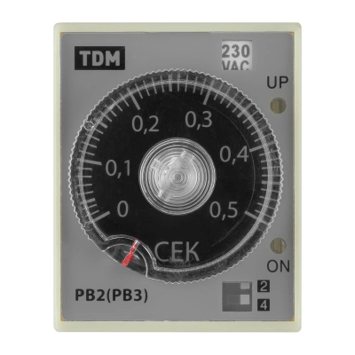 Реле времени 4-диапазоннное цокольное РВ2A-0,5сек/3мин-5A-230В-8Ц TDM