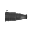 Розетка переносная с заглушкой каучук, 2Р+РЕ, 16А, 250В, IP44, черная TDM