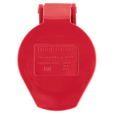 Розетка 214 переносная 3Р+РЕ 16А 380В IP44 TDM