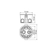 Установочная коробка СП D68х45мм, саморезы, пл. лапки, синяя, IP20, TDM