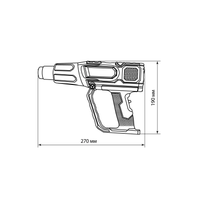 Технический фен ТФ-02, 2000 Вт, 9 предм., ЖК-экр., 2 реж., плавн. рег., 50-600 C, кейс, "Алмаз" TDM