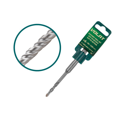 6х50х110 мм бур (сверло) SDS-plus S4 ВОЛАТ (бур по бетону)