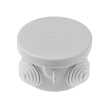 Распаячная коробка ОП D65х40 мм, крышка, IP54, 4 вх., HF, серая TDM