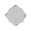 Распаячная коробка ОП D85х40 мм, крышка, IP54, 4 вх., HF, серая TDM