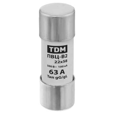 Плавкая вставка ПВЦ-В2 22х58 63А TDM