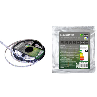 Лента светодиодная SMD5050-60 LED/м-IP20-12 В-10 Вт/м-RGBW (4 в 1), (5 м) TDM